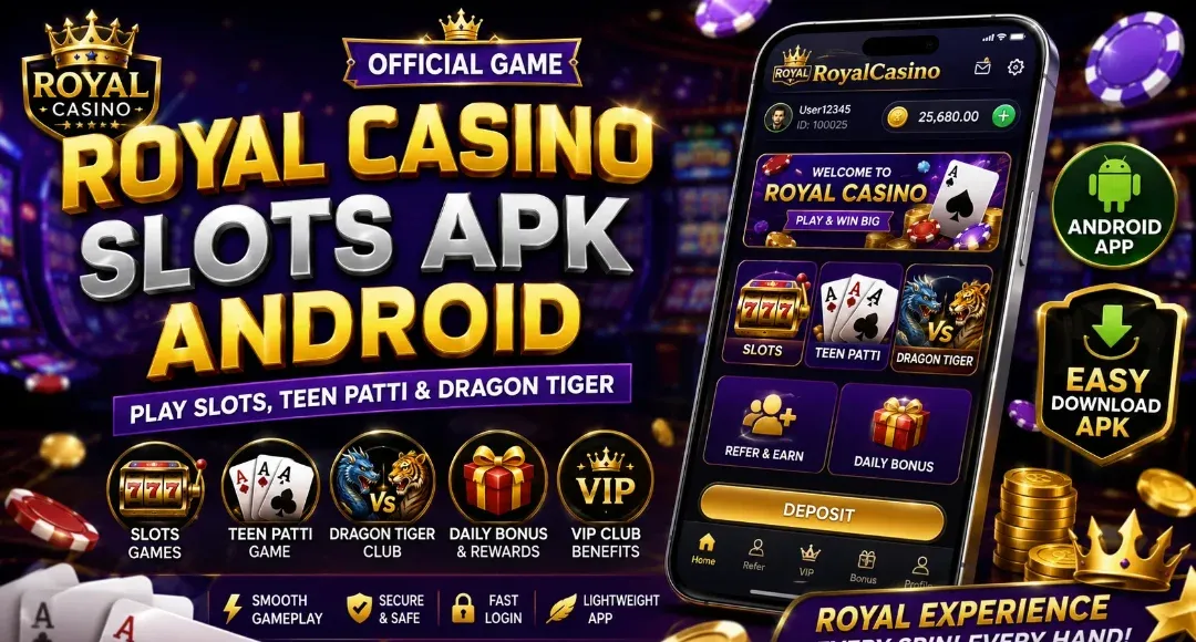 Royal Casino Slots APK Android Official Game with Teen Patti and Dragon Tiger Club